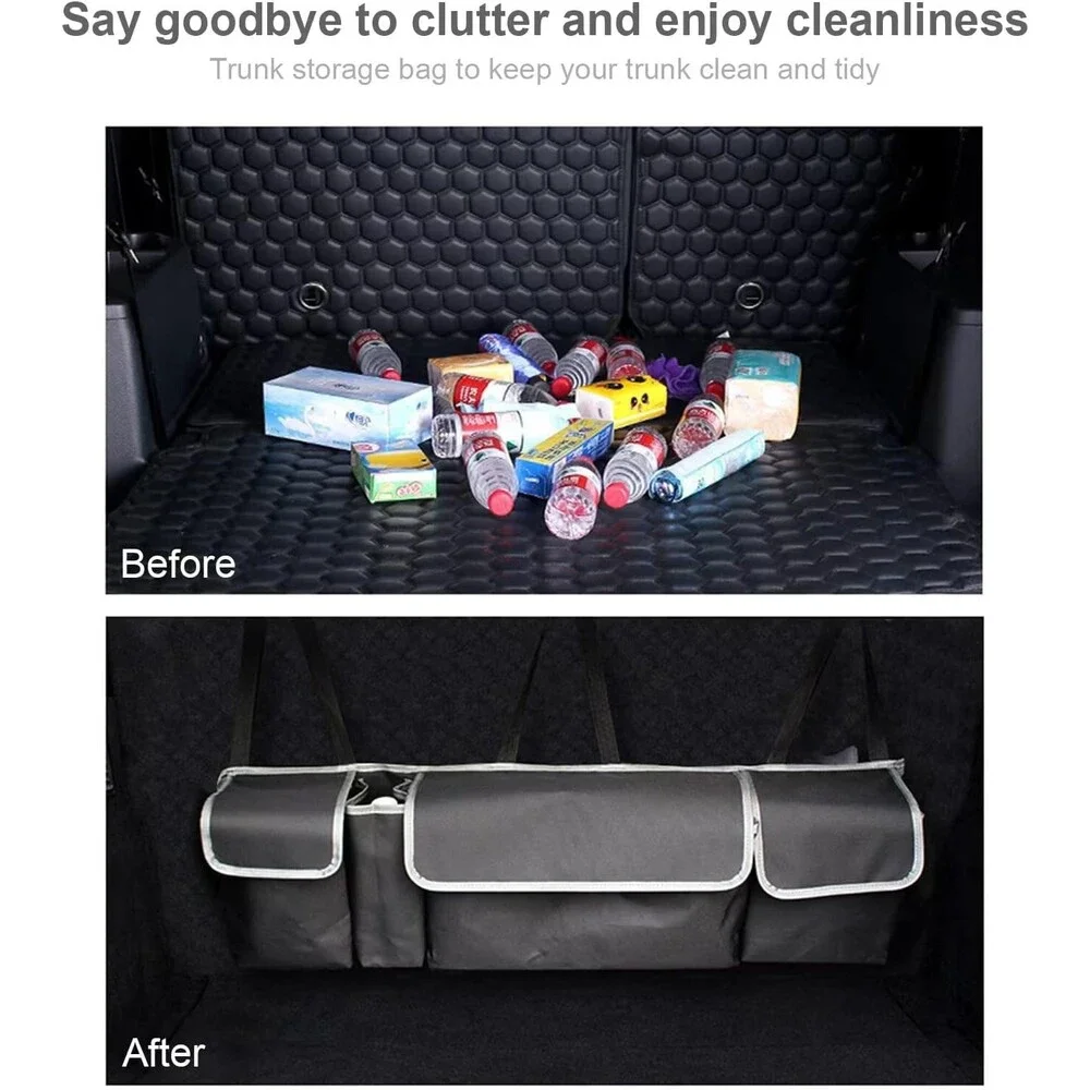 SUV Trunk Storage Backseat Hanging Organizer with 4 Large Pockets